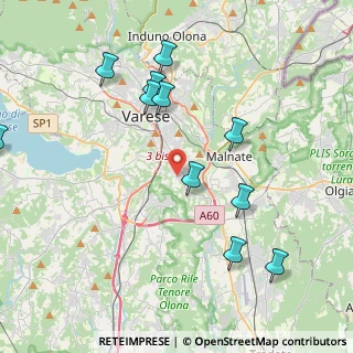 Mappa Via Sirio, 21100 Varese VA, Italia (4.47727)