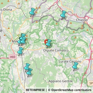 Mappa Via Perretta Pietro, 22077 Olgiate Comasco CO, Italia (5.09455)