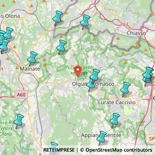 Mappa Via Perretta Pietro, 22077 Olgiate Comasco CO, Italia (6.9525)