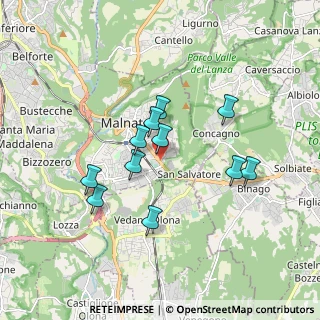 Mappa Via Como, 21046 Malnate VA, Italia (1.47636)