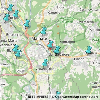 Mappa Strada Statale, 21046 Malnate VA, Italia (2.735)