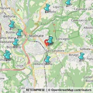 Mappa Via Como, 21046 Malnate VA, Italia (2.71364)