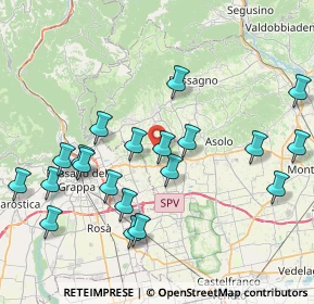Mappa Via T. Rubelli, 31020 San Zenone degli Ezzelini TV, Italia (8.6595)