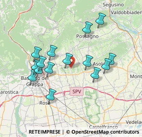 Mappa Via T. Rubelli, 31020 San Zenone degli Ezzelini TV, Italia (6.92333)