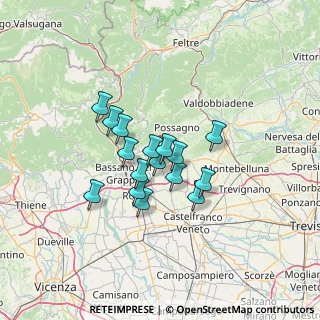 Mappa Via T. Rubelli, 31020 San Zenone degli Ezzelini TV, Italia (9.5425)