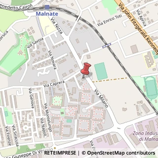Mappa Via Milano, 18, 21046 Malnate, Varese (Lombardia)