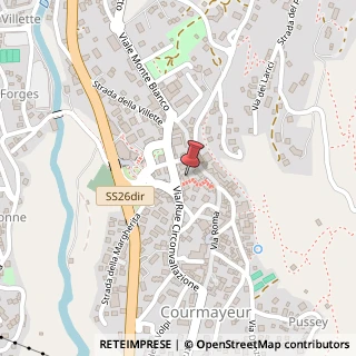 Mappa Via Circonvallazione, 33, 11013 Courmayeur, Aosta (Valle d'Aosta)