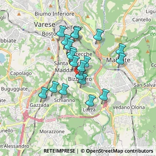 Mappa Via Conte Verde, 21100 Varese VA, Italia (1.4725)