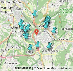 Mappa Via General Clemente Ravina, 21046 Malnate VA, Italia (1.561)