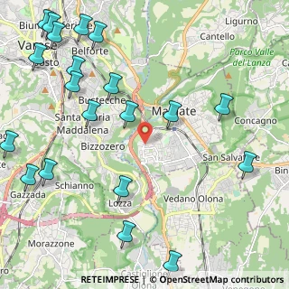 Mappa Via General Clemente Ravina, 21046 Malnate VA, Italia (2.964)