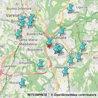 Mappa Via General Clemente Ravina, 21046 Malnate VA, Italia (2.27941)