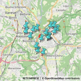 Mappa Via General Clemente Ravina, 21046 Malnate VA, Italia (1.23294)