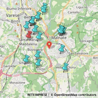 Mappa Via General Clemente Ravina, 21046 Malnate VA, Italia (2.111)