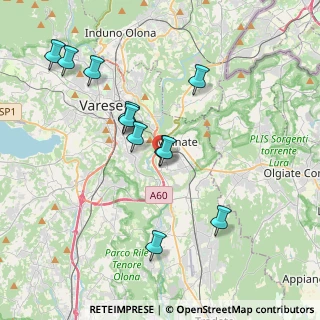 Mappa Via General Clemente Ravina, 21046 Malnate VA, Italia (3.6375)