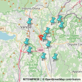Mappa Via General Clemente Ravina, 21046 Malnate VA, Italia (3.48909)