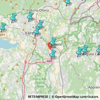 Mappa Via General Clemente Ravina, 21046 Malnate VA, Italia (5.35727)