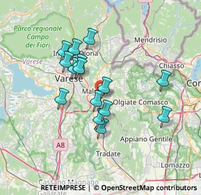 Mappa Via J.F. Kennedy, 21046 Malnate VA, Italia (5.928)