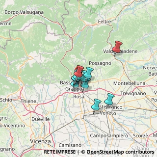 Mappa Via A. de Gasperi, 36060 Romano D'ezzelino VI, Italia (7.70182)