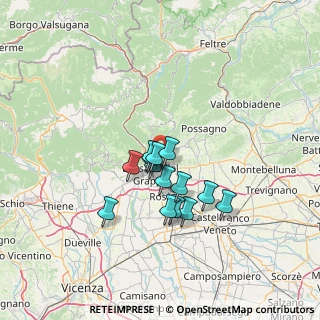 Mappa Via Giacomo Zanella, 36060 Romano D'ezzelino VI, Italia (10.01929)
