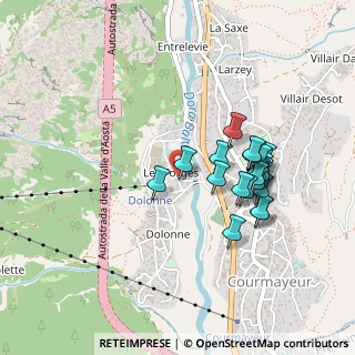 Mappa Via delle Forges, 11013 Courmayeur AO, Italia (0.407)