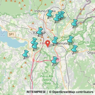 Mappa Via del Bacino, 21100 Varese VA, Italia (3.94923)