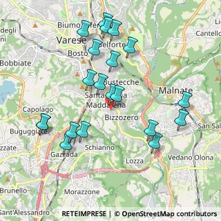 Mappa Via del Bacino, 21100 Varese VA, Italia (2.041)
