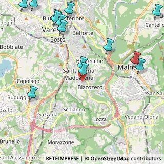Mappa Via del Bacino, 21100 Varese VA, Italia (3.00067)