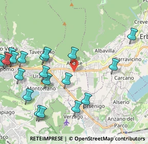 Mappa Via Silvio Pellico, 22032 Albese con Cassano CO, Italia (2.562)