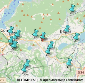 Mappa Via Silvio Pellico, 22032 Albese con Cassano CO, Italia (4.78313)