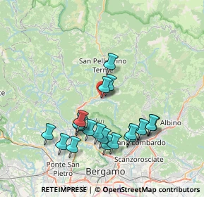 Mappa Via Francesco Cavagnis, 24019 Zogno BG, Italia (7.3925)