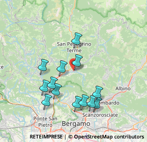 Mappa Via Francesco Cavagnis, 24019 Zogno BG, Italia (7.09077)