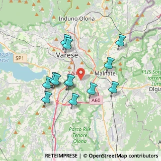 Mappa Via dei Cavalli, 21100 Varese VA, Italia (3.265)