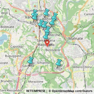 Mappa Via dei Cavalli, 21100 Varese VA, Italia (1.96818)