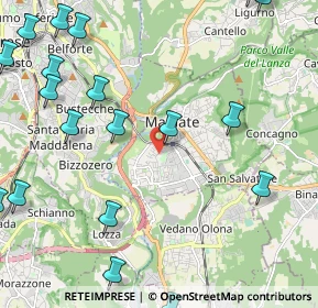 Mappa Via Lipari, 21046 Malnate VA, Italia (3.1295)