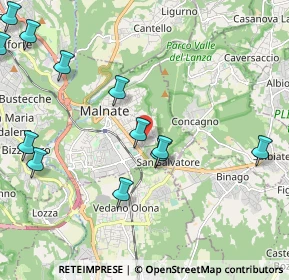 Mappa Via Cacciatori Delle Alpi, 21046 Malnate VA, Italia (2.66)