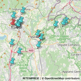 Mappa Via Cacciatori Delle Alpi, 21046 Malnate VA, Italia (5.12824)