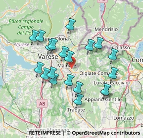Mappa Via Cacciatori Delle Alpi, 21046 Malnate VA, Italia (6.762)