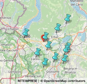 Mappa Via Pellico, 22032 Albese Con Cassano CO, Italia (7.03091)