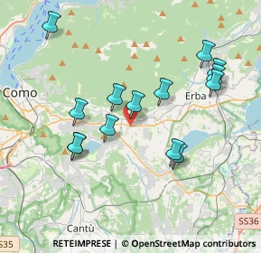 Mappa Via Pellico, 22032 Albese Con Cassano CO, Italia (3.70714)