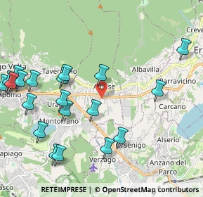 Mappa Via Pellico, 22032 Albese Con Cassano CO, Italia (2.518)