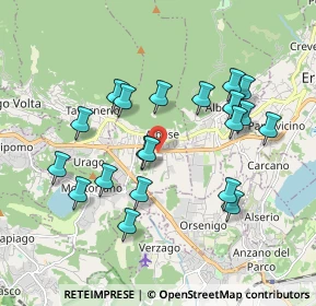 Mappa Via Pellico, 22032 Albese Con Cassano CO, Italia (1.8055)