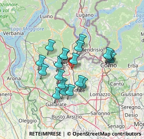 Mappa Via Generale Cantore, 21046 Malnate VA, Italia (10.8255)