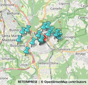 Mappa Via Generale Cantore, 21046 Malnate VA, Italia (1.10188)