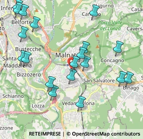 Mappa Via Generale Cantore, 21046 Malnate VA, Italia (2.29579)