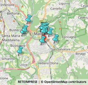 Mappa Via Generale Cantore, 21046 Malnate VA, Italia (1.17286)