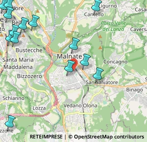 Mappa Via Generale Cantore, 21046 Malnate VA, Italia (2.99643)