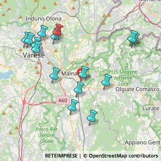Mappa Via Don Carlo, 21046 Malnate VA, Italia (4.65667)