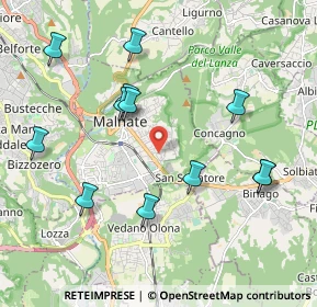 Mappa Via Don Carlo, 21046 Malnate VA, Italia (2.0875)