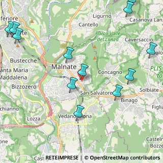 Mappa Via Don Carlo, 21046 Malnate VA, Italia (2.83167)