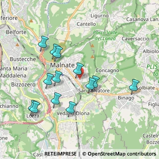 Mappa Via Don C. Maesani, 21046 Malnate VA, Italia (1.91231)